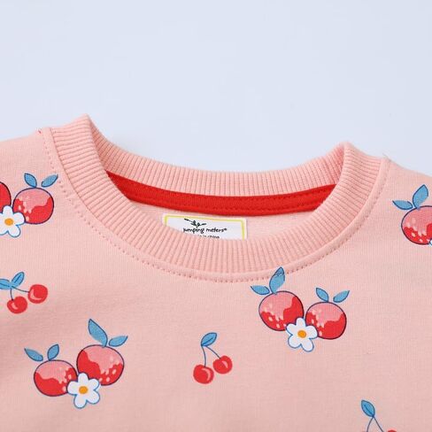 طفل الفتيات بلوزات الطفل فراشة Crewneck قمصان طويلة الأكمام الاطفال العسل الكرز الشتاء ملابس علوية غير رسمية 2T-7T in Kuwait