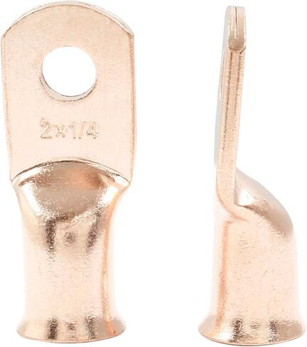 12 قطعة 2 AWG-3/8" موصلات أطراف البطارية، عروات الأسلاك النحاسية، عروات الكابلات، أطراف نحاسية، أطراف كابل بطارية شديدة التحمل، أطراف تجعيد كابل البطارية، العروات الحلقية in Kuwait