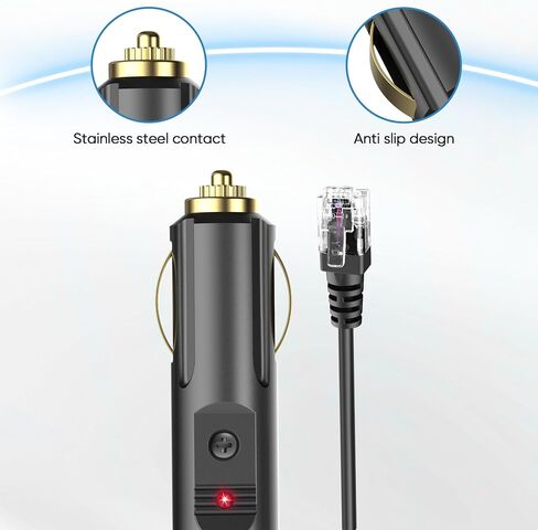 كابل طاقة كاشف الرادار متوافق مع Escort Max 360 جواز السفر 9500ix Valentine One Radenso XP/SP Beltronics Pro RX65 DFR6 DFR7، سلك طاقة بديل لكاشف الرادار مع منافذ RJ11 بطول 6.5 قدم in Kuwait