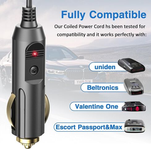 كابل طاقة كاشف الرادار متوافق مع Escort Max 360 جواز السفر 9500ix Valentine One Radenso XP/SP Beltronics Pro RX65 DFR6 DFR7، سلك طاقة بديل لكاشف الرادار مع منافذ RJ11 بطول 6.5 قدم in Kuwait