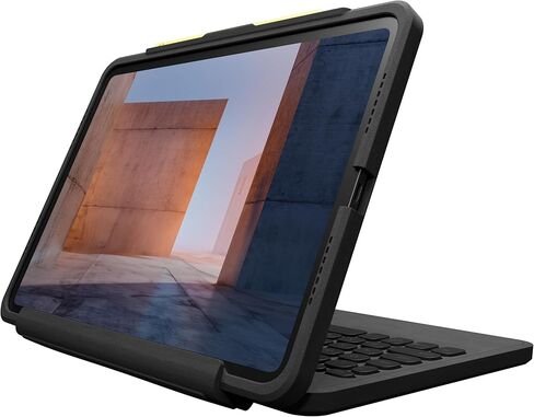 حافظة لوحة مفاتيح ZAGG Rugged Book iPad Pro مقاس 11 بوصة (M4) - مفصلات مغناطيسية متينة، حماية من السقوط بطول 6.6 أقدام، مفاتيح بإضاءة خلفية على طراز الكمبيوتر المحمول، إقران متعدد الأجهزة، لوحة مفاتيح قابلة للفصل in Saudi Arabia
