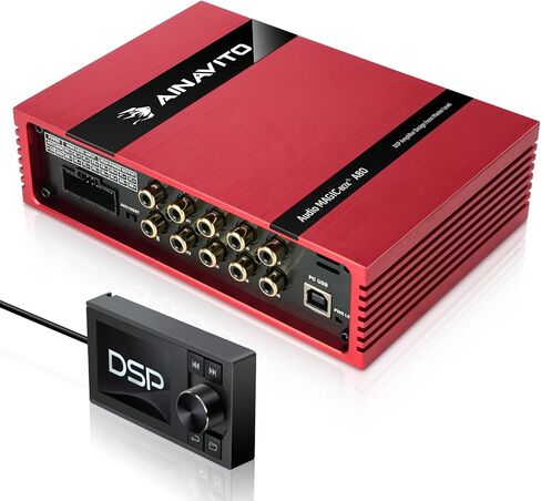 A80 DSP Amplifier Car Audio Digital Signal Processor,31-Band EQ,2- Channels Input,8-Channels Output,Support Manual/PC/APP/Controller/USB car Equalizer (A80+Wired-Controller) in Saudi Arabia