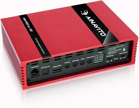 A80 DSP Amplifier Car Audio Digital Signal Processor,31-Band EQ,2- Channels Input,8-Channels Output,Support Manual/PC/APP/Controller/USB car Equalizer (A80+Wired-Controller) in Saudi Arabia