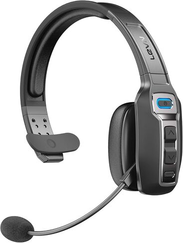 LEVN Bluetooth V5.2 Headset, Trucker Bluetooth Headset with AI Noise Cancelling Mic, 65-Hour Battery, Connect 2 Devices, Trucker Headset for Trucker, Remote Work, Online Meeting and Business Travel in Kuwait