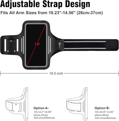 ykooe حامل هاتف للجري لهاتف iPhone 15 Plus، 15 Pro Max، 14 Plus، 14 Pro Max، 13 Pro Max، 12 Pro Max، 11 Pro Max، XS Max، Galaxy S23 Plus، S23 Ultra، S22 Plus، S22 Ultra، A14 ، A13، أسود in Kuwait