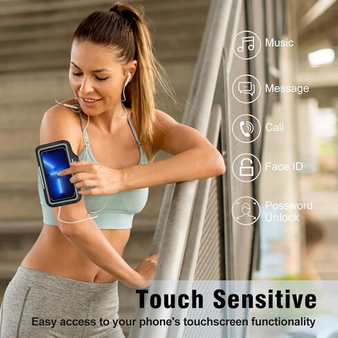 ykooe حامل هاتف للجري لهاتف iPhone 15 Plus، 15 Pro Max، 14 Plus، 14 Pro Max، 13 Pro Max، 12 Pro Max، 11 Pro Max، XS Max، Galaxy S23 Plus، S23 Ultra، S22 Plus، S22 Ultra، A14 ، A13، أسود in Kuwait