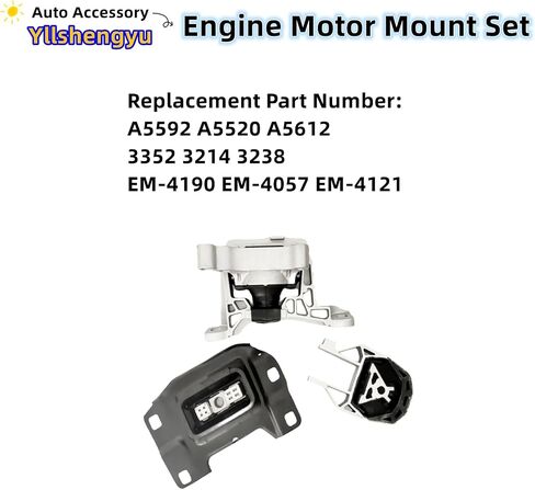 Engine Motor Transmission Mount Kit 3pcs Compatible with 2011 2012 2013 2014 2015 2016 for-d Fiesta L4 1.6L for Manual Transmission A5566 A5507 A5515 3253 3193 3259 in Saudi Arabia
