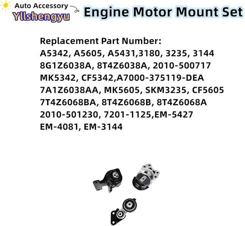 Engine Motor Transmission Mount Kit 3pcs Compatible with 2011 2012 2013 2014 2015 2016 for-d Fiesta L4 1.6L for Manual Transmission A5566 A5507 A5515 3253 3193 3259 in Saudi Arabia