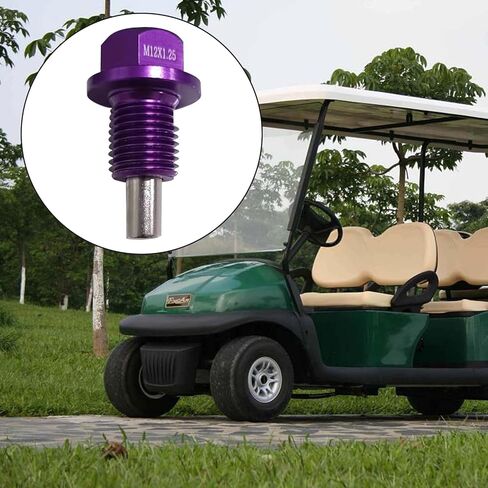 2Pcs M12 x1.75 Magnetic Oil Drain Plug Stainless Steel with 12 Copper Washer Gaskets Replacement for Toyota, Lexus, Nissan, Infiniti(Purple) in Saudi Arabia