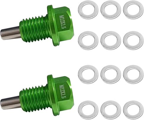 2Pcs M12 x1.75 Magnetic Oil Drain Plug Stainless Steel with 12 Copper Washer Gaskets Replacement for Toyota, Lexus, Nissan, Infiniti(Purple) in Saudi Arabia