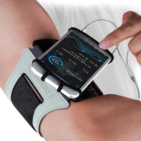 E Tronic Edge Rotatable Running Armband Cell Phone Holder for Running or Walking - Universal Phone Arm Bands for iPhone 12 Pro Max 11 X XR & Android Samsung Galaxy S9 S8 & Google Pixel (Black) in Saudi Arabia