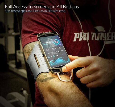 E Tronic Edge Rotatable Running Armband Cell Phone Holder for Running or Walking - Universal Phone Arm Bands for iPhone 12 Pro Max 11 X XR & Android Samsung Galaxy S9 S8 & Google Pixel (Black) in Saudi Arabia