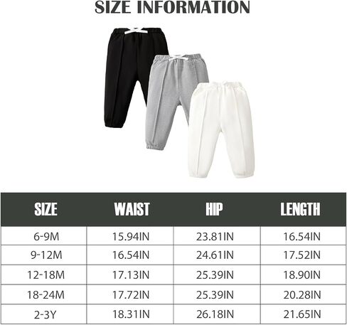 SOBOWO Baby Boy Sweatpants Jogger Pants Toddler Boys Solid Elastic Waist Letter Patched Active Bottoms Fall Winter Clothes in Saudi Arabia