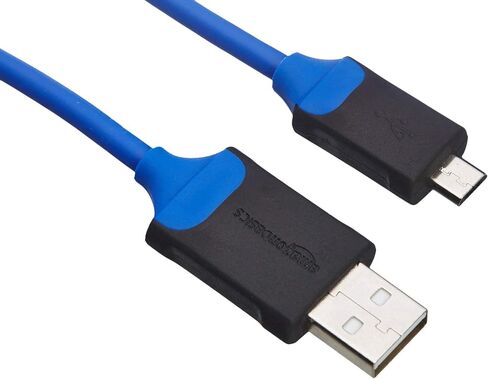 Amazon Basics PlayStation 4 Controller Micro USB to USB-A Charging Cable, 6 Foot, Blue in Saudi Arabia