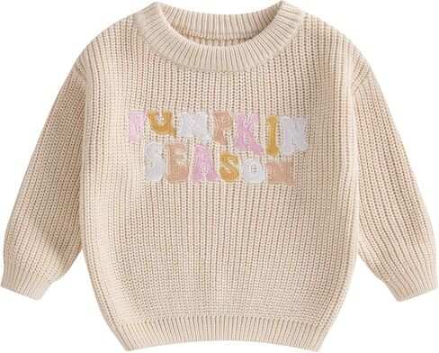 Toddler Knit Sweater Pullover Blouse Pumpkin Sweater Baby Girl Boy Winter Fall Clothes in Saudi Arabia
