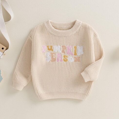 Toddler Knit Sweater Pullover Blouse Pumpkin Sweater Baby Girl Boy Winter Fall Clothes in Saudi Arabia