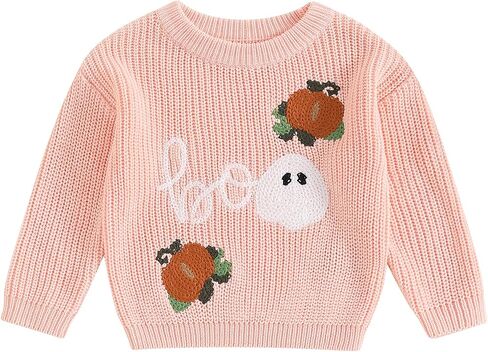 Toddler Knit Sweater Pullover Blouse Pumpkin Sweater Baby Girl Boy Winter Fall Clothes in Saudi Arabia