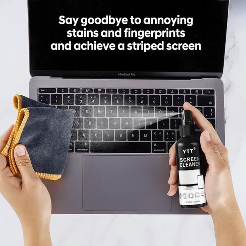 Screen Cleaner Spray Kit (2X) - TV Screen Cleaner Spray and Microfiber Cleaning Cloth, Computer Screen Cleaner for LCD LED OLED TV, Car, Smartphone, iPad, Laptop, iPhone, MacBook (2 Pack) in Saudi Arabia