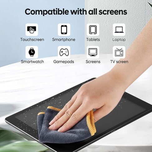 Screen Cleaner Spray Kit (2X) - TV Screen Cleaner Spray and Microfiber Cleaning Cloth, Computer Screen Cleaner for LCD LED OLED TV, Car, Smartphone, iPad, Laptop, iPhone, MacBook (2 Pack) in Saudi Arabia