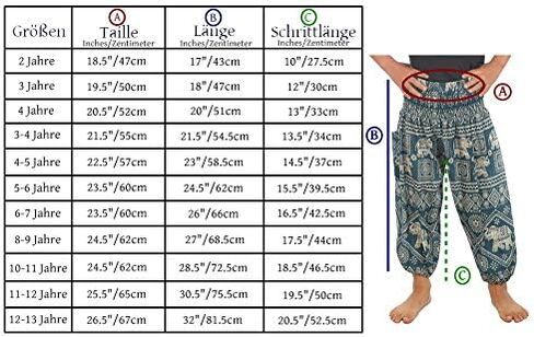 سراويل LOFBAZ Baby Hippy Thai Harem Aladdin Pirate للأطفال بوهيمية فضفاضة ملونة in Kuwait