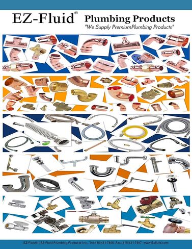 EZ-FLUID Plumbing (10 Pack) 1/2" C X FIP LF Copper Female Adapter Pressure Copper Fittings,Sweat Solder Connection for Residential,Commercial Copper Pipe. in Kuwait