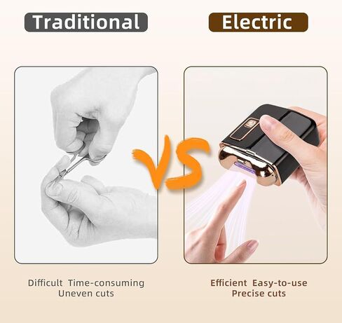 مقص أظافر كهربائي مع ضوء LED، يضيء روتين العناية بالأظافر الخاص بك بدقة دون جهد، أداة تشذيب أظافر آمنة قابلة لإعادة الشحن عبر USB مثالية لحديثي الولادة وكبار السن in Saudi Arabia