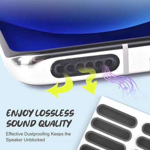 120Pcs Phone Speaker Cover Phone Speaker Dustproof Stickers Phone Speaker Dust Protector Cover Anti Dust Sticker Speaker Dust-Proof Cover Kit with Cleaning Brush & Tweezer in Saudi Arabia