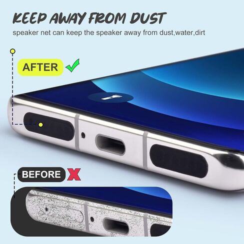 120Pcs Phone Speaker Cover Phone Speaker Dustproof Stickers Phone Speaker Dust Protector Cover Anti Dust Sticker Speaker Dust-Proof Cover Kit with Cleaning Brush & Tweezer in Saudi Arabia