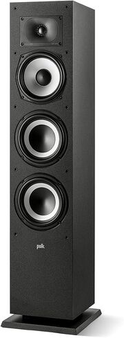 Polk Monitor XT60 Tower Speaker - Hi-Res Audio Certified, Dolby Atmos, DTS:X & Auro 3D Compatible, 1" Tweeter, 6.5" Dynamically Balanced Woofer, (2) 6.5" Passive Radiators (Single, Midnight Black) in Saudi Arabia