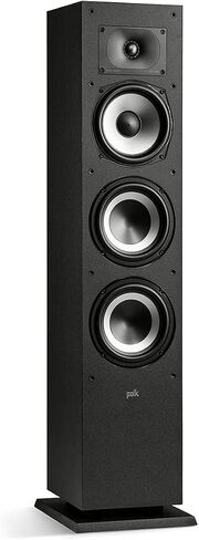 Polk Monitor XT60 Tower Speaker - Hi-Res Audio Certified, Dolby Atmos, DTS:X & Auro 3D Compatible, 1" Tweeter, 6.5" Dynamically Balanced Woofer, (2) 6.5" Passive Radiators (Single, Midnight Black) in Saudi Arabia