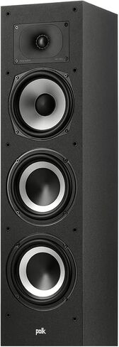 Polk Monitor XT60 Tower Speaker - Hi-Res Audio Certified, Dolby Atmos, DTS:X & Auro 3D Compatible, 1" Tweeter, 6.5" Dynamically Balanced Woofer, (2) 6.5" Passive Radiators (Single, Midnight Black) in Saudi Arabia