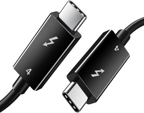 Thunderbolt 4 Cable 40Gbps/100W/5A, Compatible with 8K Display/40Gbps with New MacBook Pro, ThinkPad Yoga, and More(Certified) (1.6FT /0.5M) in Saudi Arabia