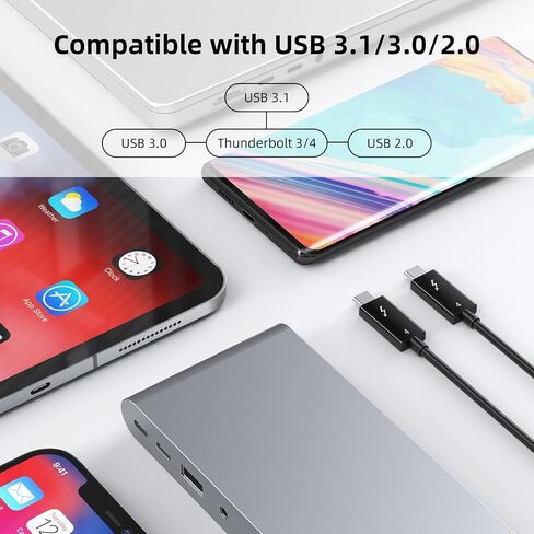 Thunderbolt 4 Cable 40Gbps/100W/5A, Compatible with 8K Display/40Gbps with New MacBook Pro, ThinkPad Yoga, and More(Certified) (1.6FT /0.5M) in Saudi Arabia