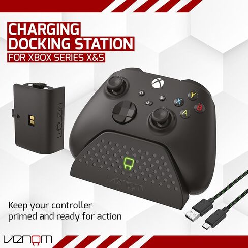 Venom Charging Dock with Rechargeable Battery Pack - Black (Xbox Series X & S/Xbox One) in Saudi Arabia