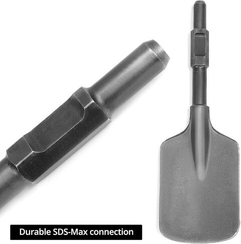 QWORK Clay Spade SDS-Max Hammer Steel, 5-1/2 x 17-5/16 Inches - Compatible with SDS-Max Rotary Hammers for Gardening and Landscaping in Saudi Arabia