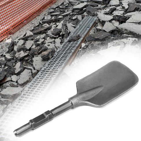 QWORK Clay Spade SDS-Max Hammer Steel, 5-1/2 x 17-5/16 Inches - Compatible with SDS-Max Rotary Hammers for Gardening and Landscaping in Saudi Arabia
