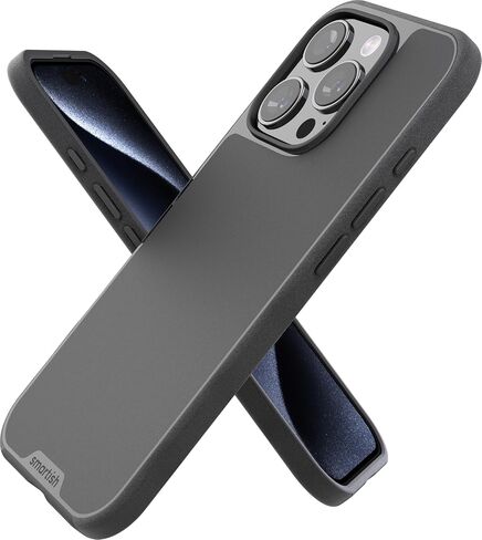 Smartish® iPhone 16 Pro Magnetic Case - Gripmunk Compatible with MagSafe [Lightweight + Protective] Slim & Thin Grip Cover with Microfiber Lining for Apple iPhone 16 Pro - Black Tie Affair in Saudi Arabia