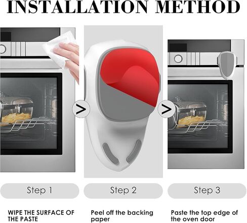 Oven Lock x1pc Child Oven Lock for Oven Doors - Childproofing Kitchen Safety, Heat Resistant Design, Baby Oven Guard - Easy Installaition Baby Proof Oven Lock (Black) in Saudi Arabia