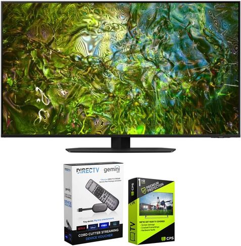 تلفزيون سامسونج الذكي QN55QN90DA مقاس 55 بوصة Neo QLED 4K (موديل 2024) مع جهاز بث الهواء DIRECTV Gemini القابل للاسترداد وحزمة حماية محسنة CPS لمدة عام واحد in Saudi Arabia
