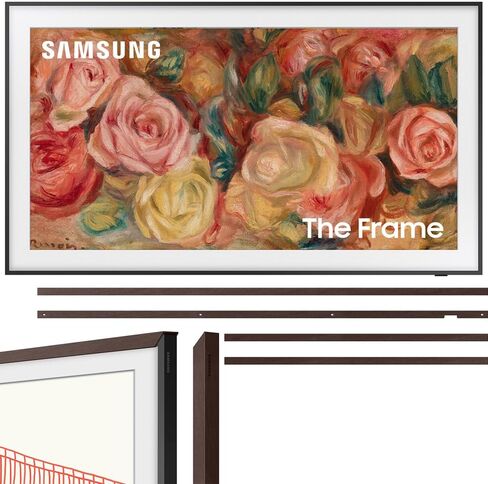SAMSUNG QN65LS03DA 65 inch The Frame QLED 4K Smart TV (2024 Model) Bundle with 65" The Frame Customizable Bezel Modern Brown in Saudi Arabia