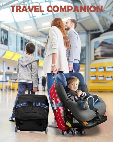 Slohif Car Seat Luggage Strap for Suitcase - Carseat Travel Belt with Buckle Attach to Carry On Luggage Cartoon Airport Stroller Strap Adjustable,Tree in Saudi Arabia