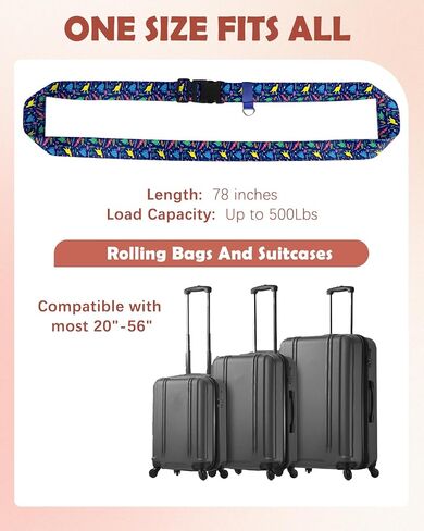 Slohif Car Seat Luggage Strap for Suitcase - Carseat Travel Belt with Buckle Attach to Carry On Luggage Cartoon Airport Stroller Strap Adjustable,Tree in Saudi Arabia