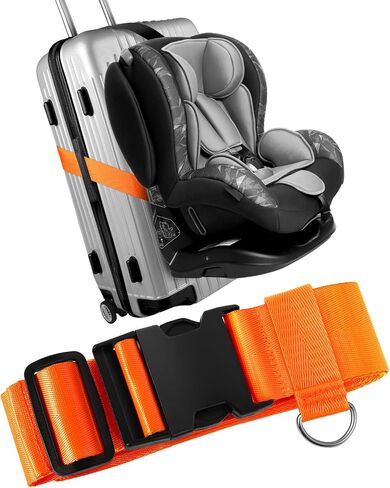 Slohif Car Seat Luggage Strap for Suitcase - Carseat Travel Belt with Buckle Attach to Carry On Luggage Cartoon Airport Stroller Strap Adjustable,Tree in Saudi Arabia