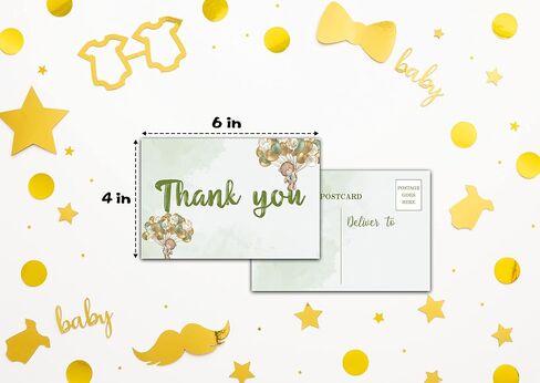 Baby Shower Cards Kit - Safari Jungle Set of 25 Baby Shower Invitations with Envelopes, Diaper Raffle Sign & Tickets, Thank You Postcards, Book Request Cards for Baby Shower - Dinosaur Themed Baby Shower Party Favor Decoration(07) in Saudi Arabia