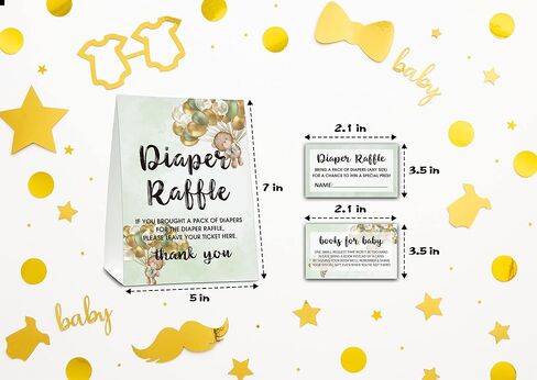 Baby Shower Cards Kit - Safari Jungle Set of 25 Baby Shower Invitations with Envelopes, Diaper Raffle Sign & Tickets, Thank You Postcards, Book Request Cards for Baby Shower - Dinosaur Themed Baby Shower Party Favor Decoration(07) in Saudi Arabia