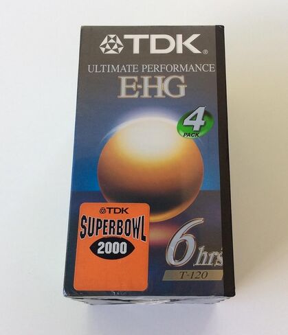أشرطة VHS ذات الأداء الفائق من TDK T-120 E-HG (4 عبوات) in Kuwait