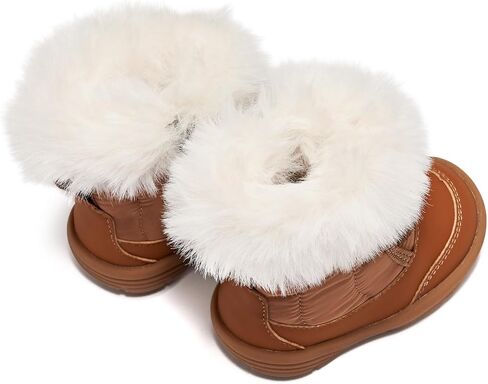 BMCiTYBM Toddler Snow Boots Baby Boys Girls Winter Warm Boots Infant High Top Shoes Faux Fur Bootie for Cold Weather Outdoor in Kuwait