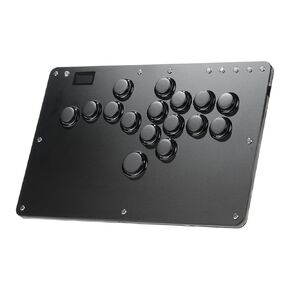 Leverless Controller Arcade Stick Haute42-Cosmox R16: Leverless Controller with Rims,Premium Black Leverless Controller with Crystal Low-Profile Switch for PC/PS4/Switch Game,Support Hot Swap & SOCD