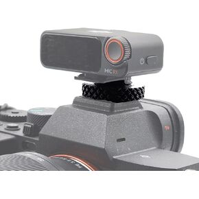 DJI Mic 2 TightyMount Cold Shoe Screw Mount with 1/4-20 Tripod Thread Adapter 3D Printed for use on Cages Tripods and on Camera Hot Shoe, Black, BCTMDM-2