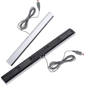 Sensor Bar for Wii, Infrared IR Sensor Bar Wired Receiver & Stand for WII Console